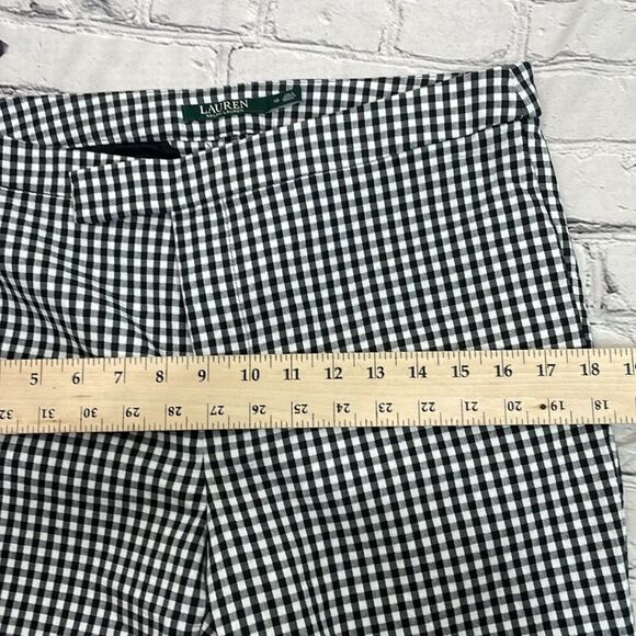 Lauren Ralph Lauren pants Black white Check Gingham print Size 10 - Picture 10 of 12